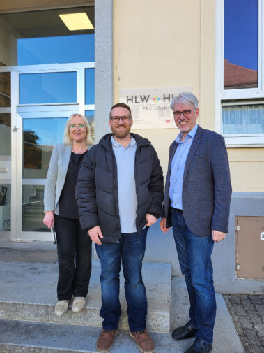 Prof. Mag. Anna Umbauer, Markus Prinz und Dir. Mag. Jürgen Ehling