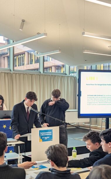 Schüler:innen aktiv beim europäischen Jugendparlament (Münster)