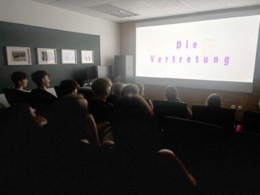 Kinovorstellung des eigenen Filmes