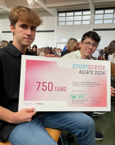1. und 2. Platz beim Citizen Science Award 2024
