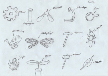 Skizze Icons für Baubionik