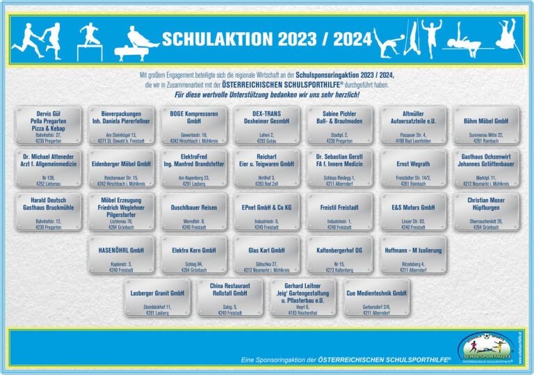 Sponsoren HLW | HLK Freistadt - Österreichische Schulsporthilfe