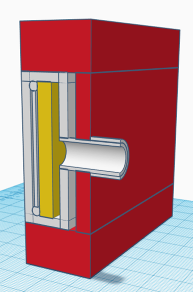 3D Modell eines Wandmodules dem Termitenbau nachempfunden