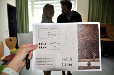 Vortrag zu AI-Projekten von Schüler*innen der HLK Freistadt vor Studierenden an der FH OÖ