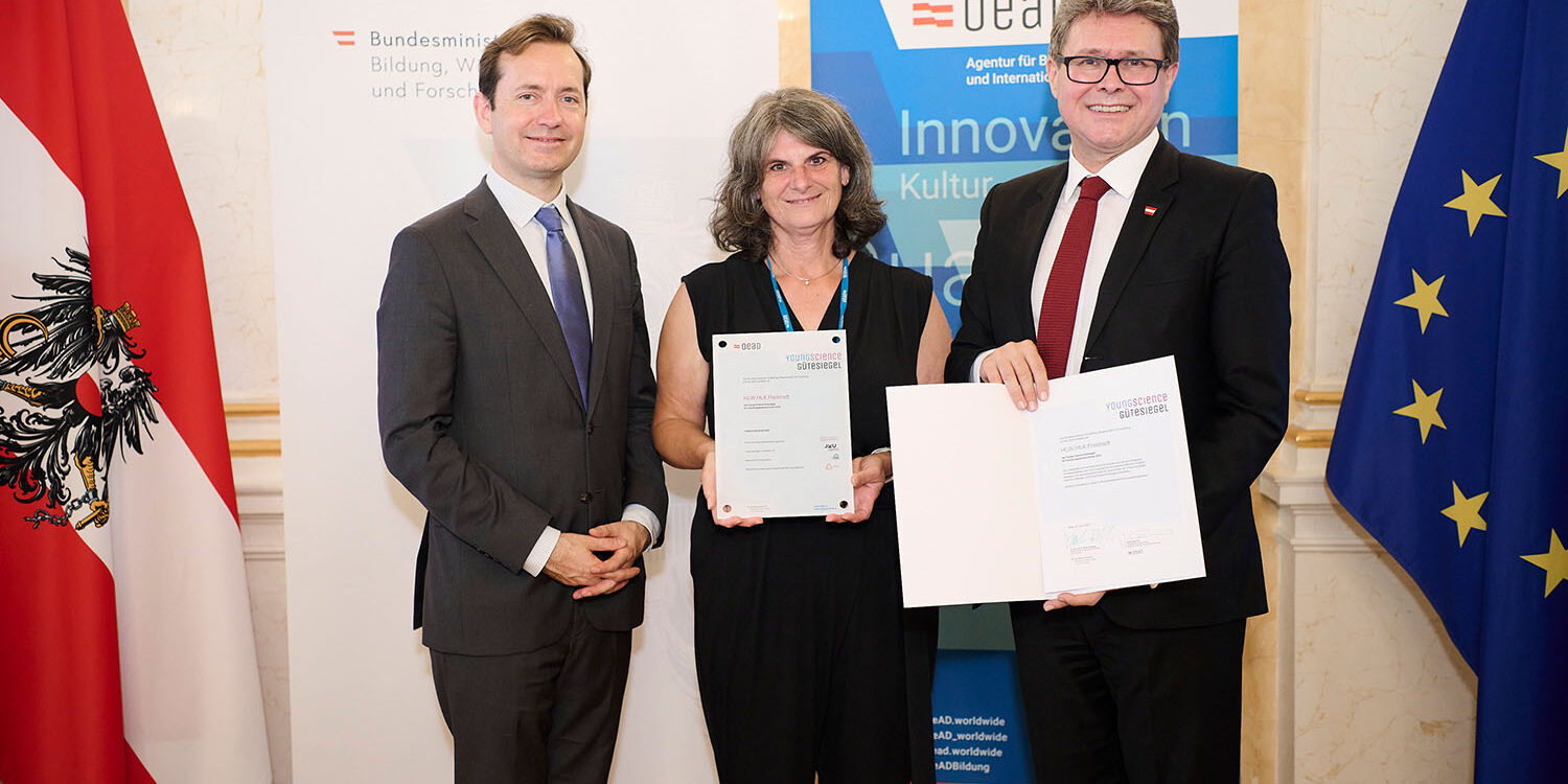 Young Science Gütesiegel Überreichung Young Science Gütesiegel Überreichung